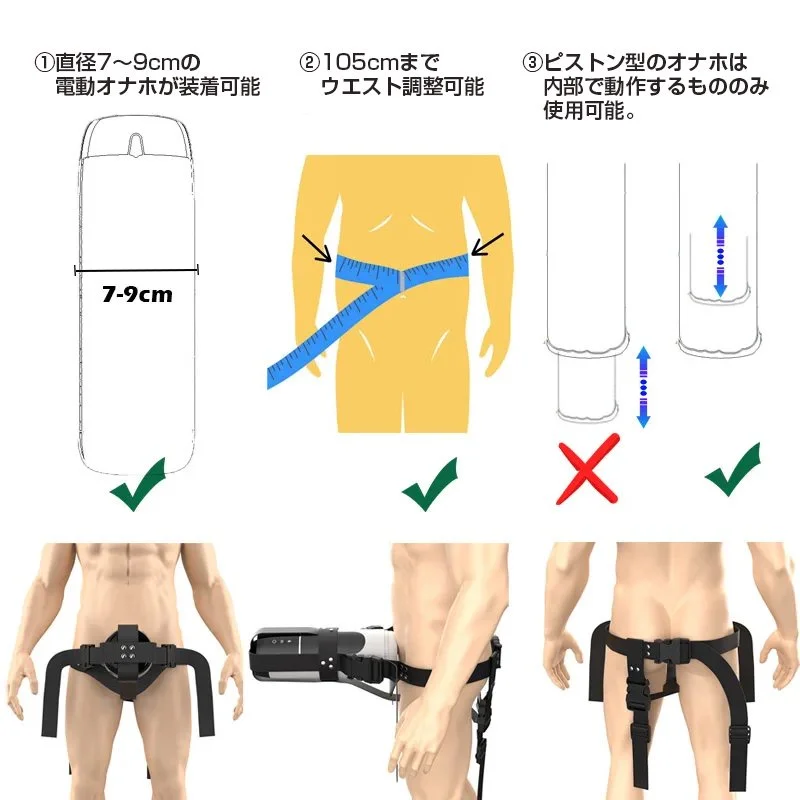 電動オナホ固定具 ベルト式ガジェットの説明画像