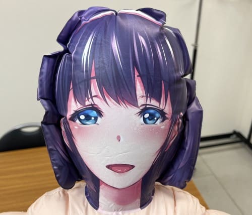 エアーラブドール「むち萌え！聖ちゃん」には顔イラストが印刷されています