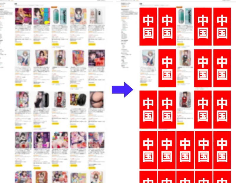 ア○ゾンでオナホを検索すると