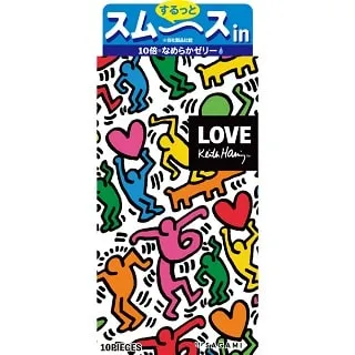 人気のコンドーム：キース・へリングコンドームのパッケージ画像