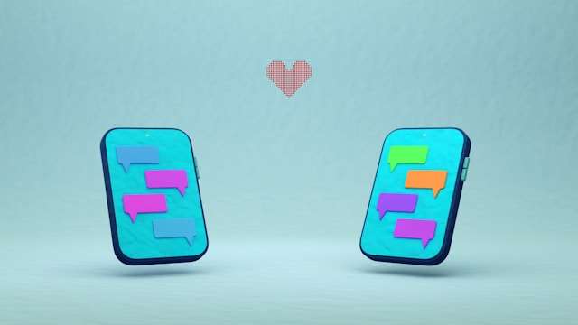 ２台のスマートフォン