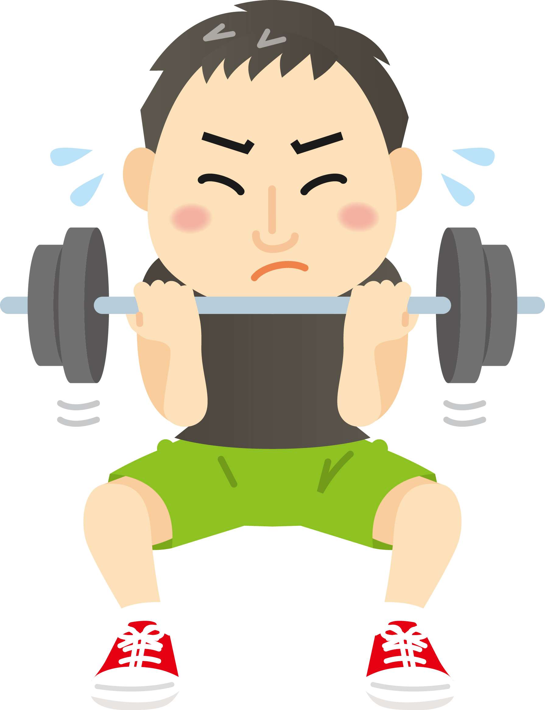 筋トレする男性の画像